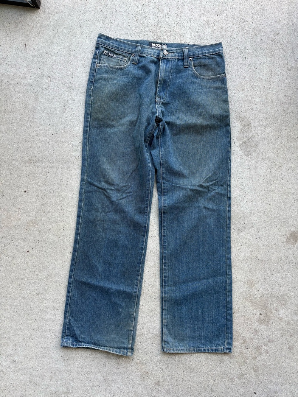 Vintage Y2K Mecca USA Baggy Wide Leg Jeans Denim 36x33